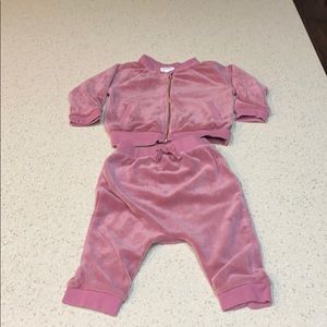 Baby girls Gymboree velour track suit